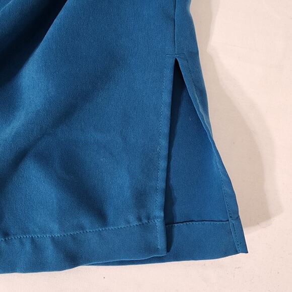 TravelSmith Womens Tunic Shirt Micro Suede Large Teal Blue Button Up Long Sleeve - Picture 8 of 10